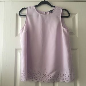 Banana Republic Lavender Scalloped Hem Size Medium